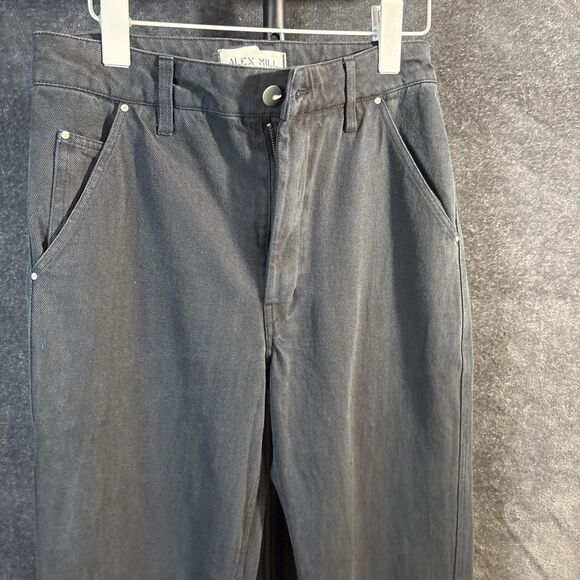 Alex Mill Womens  4 Black Recycled Denim Straight Leg - Picture 11 of 12